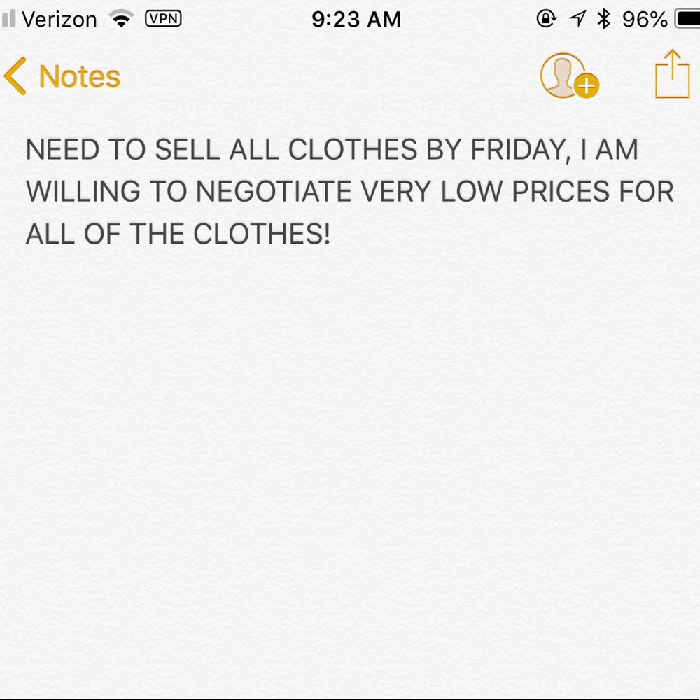 ALL OF MY CLOTHES